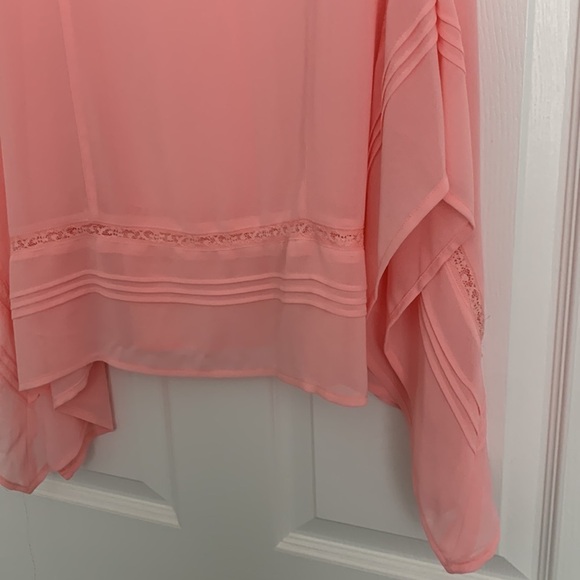 NY Collection Women's Chiffon Pink Tank Top - Picture 3 of 6